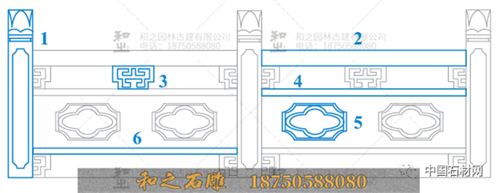 石雕欄桿構(gòu)造圖