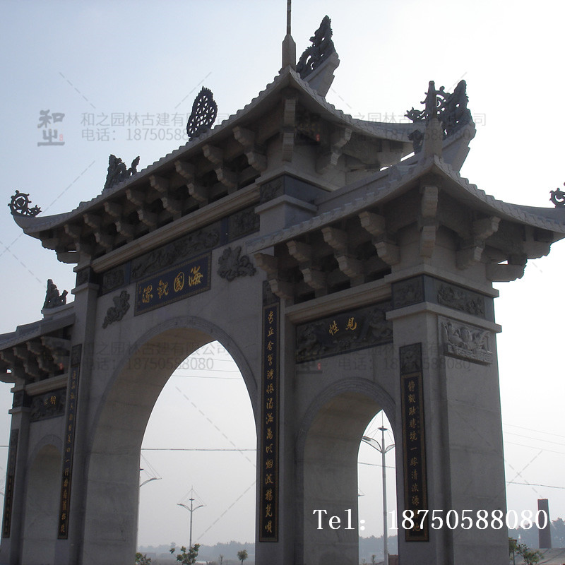 石雕仿古建筑牌坊