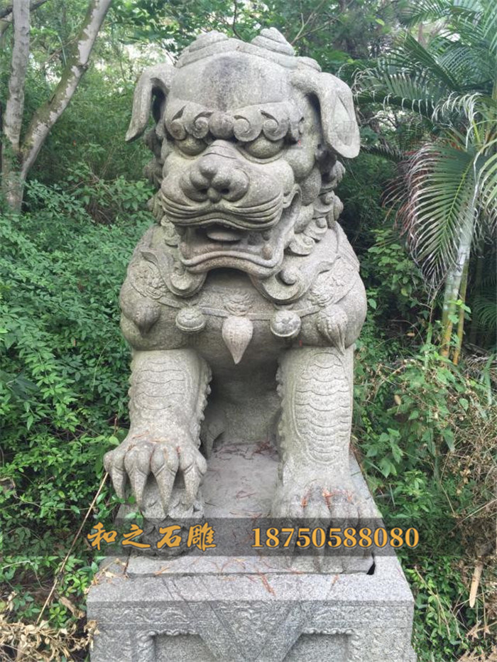 石雕獅子擺件